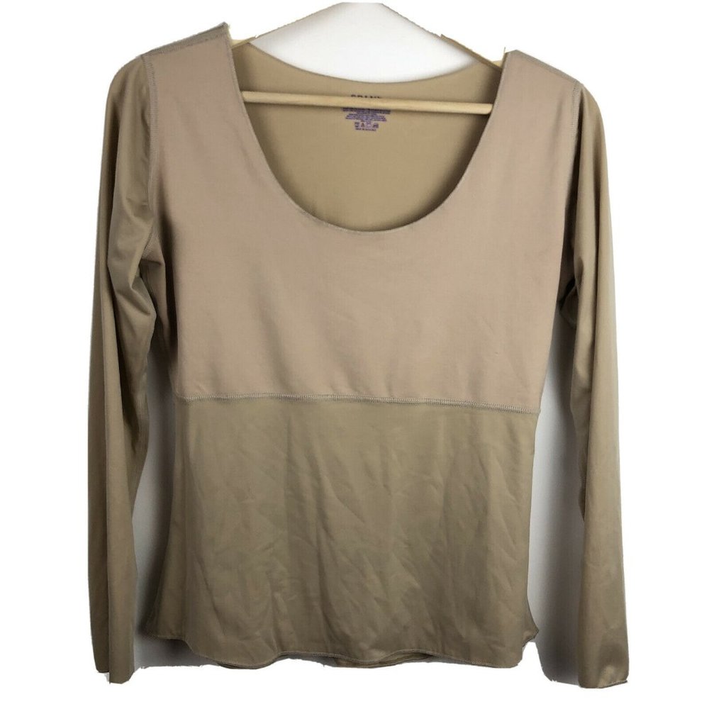SPANX Long Sleeve Nude/Tan Shaping Top